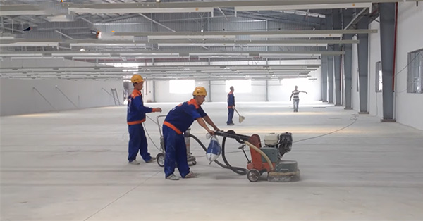 Thi công mài sàn bê tông cho khách hàng tại thành phố Hồ Chí Minh
