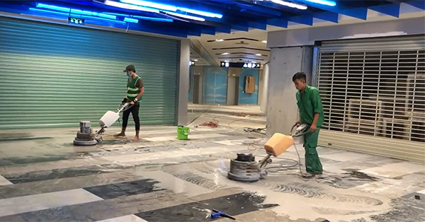 Thi công đánh bóng sàn đá cho khách hàng tại thành phố Hồ Chí Minh