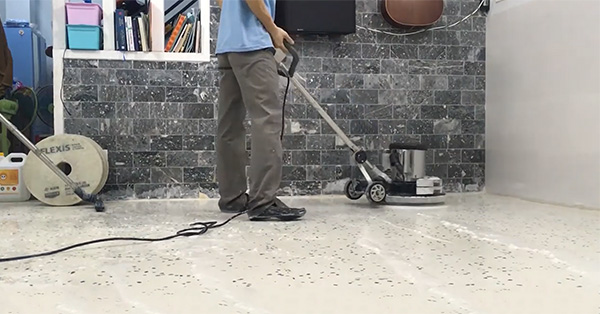 Thi công đánh bóng sàn đá cho khách hàng tại Hồ Chí Minh